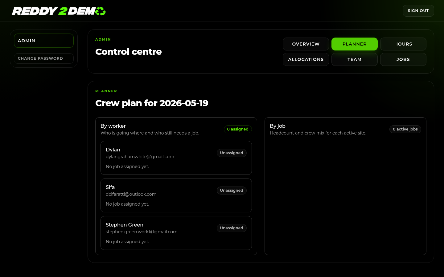 Crew planner